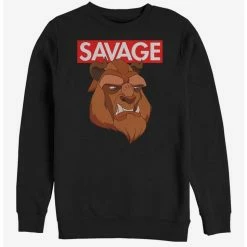 Best deal ❤️ Disney Beauty And The Beast Savage Beast Crew Sweatshirt 🤩