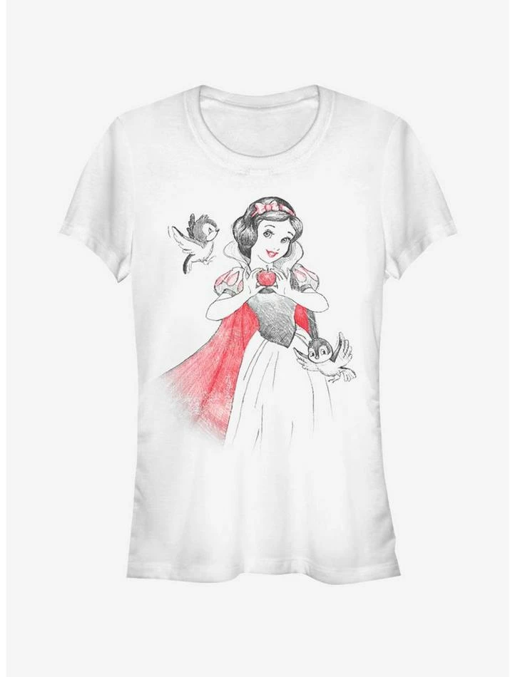 Best Sale ๐คฉ Disney Snow White Snow Sketch Vignette ๐ง Girls T-Shirt ๐