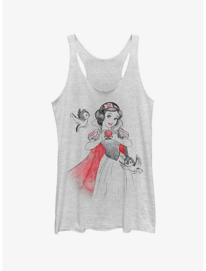 Deals 🎁 Disney Snow White Snow Sketch Vignette 👧 Girls Tank 🤩