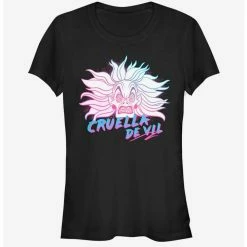 Best Sale 🤩 Disney Villains Cruella De Vil Crazy Cruella 👧 Girls T-Shirt 😍