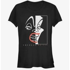 Discount ❤️ Disney Villains Cruella De Vil Cruella Cover 👧 Girls T-Shirt 🤩
