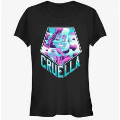 Budget 🔥 Disney Villains Cruella De Vil Cruella Pentaneon 👧 Girls T-Shirt 👏