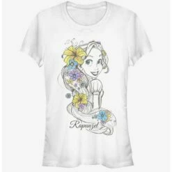Budget 🔥 Disney Tangled Rapunzel Sketch 👧 Girls T-Shirt 🛒