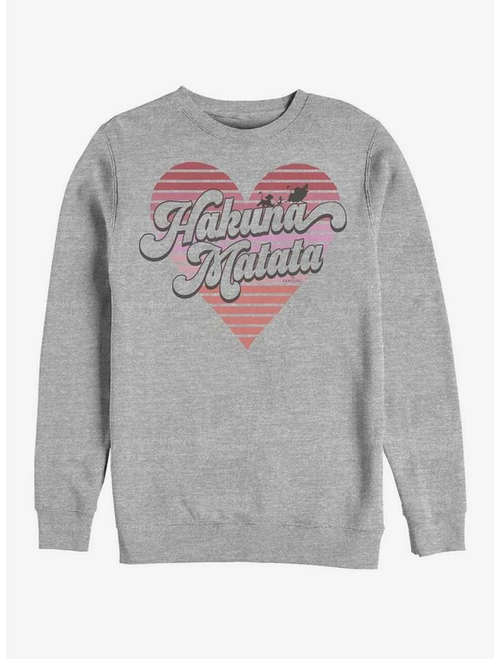 Best Pirce ❤️ Disney The Lion King Hakuna Heart Crew Sweatshirt 👍
