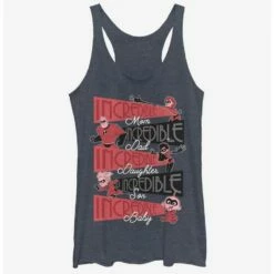 Cheapest 👍 Disney Pixar The Incredibles Incredible Family 👧 Girls Tank ❤️