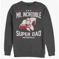 Cheap 🥰 Disney Pixar The Incredibles Sporty Super Dad Crew Sweatshirt 🥰