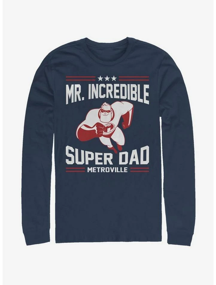 Deals ❤️ Disney Pixar The Incredibles Sporty Super Dad Long-Sleeve T-Shirt ❤️