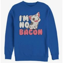 Promo ✔️ Disney Moana Not Bacon Crew Sweatshirt 🌟
