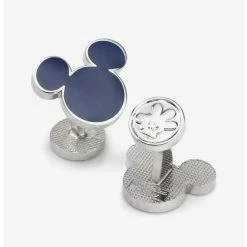 Wholesale 🧨 Disney Mickey Mouse Silhouette Blue Cufflinks 😀