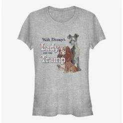 Best Sale ✨ Disney Lady And The Tramp Movie Title 👧 Girls T-Shirt 🧨