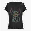 Promo 🧨 Disney Lilo & Stitch Neon Stitch 👧 Girls T-Shirt 🤩