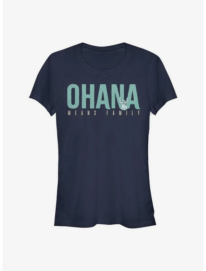 Coupon 🤩 Disney Lilo & Stitch Ohana Bold 👧 Girls T-Shirt 😀