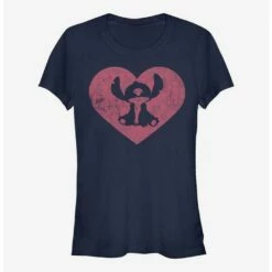 Discount 🥰 Disney Lilo & Stitch Heart 👧 Girls T-Shirt 👍