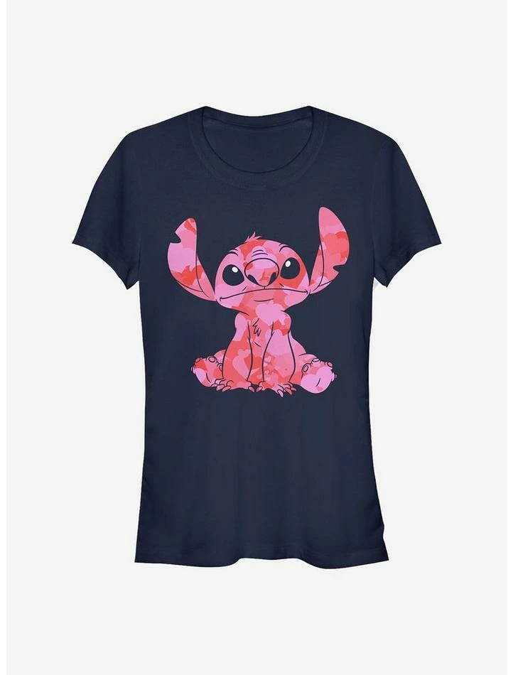Best Pirce 🔔 Disney Lilo & Stitch Heart Fill 👧 Girls T-Shirt 😀