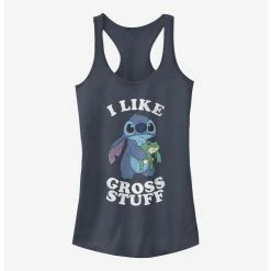 Hot Sale 💯 Disney Lilo & Stitch I Like Gross Stuff Stitch 👧 Girls Tank 🔥