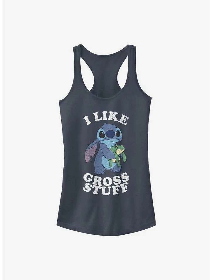 Hot Sale 💯 Disney Lilo & Stitch I Like Gross Stuff Stitch 👧 Girls Tank 🔥