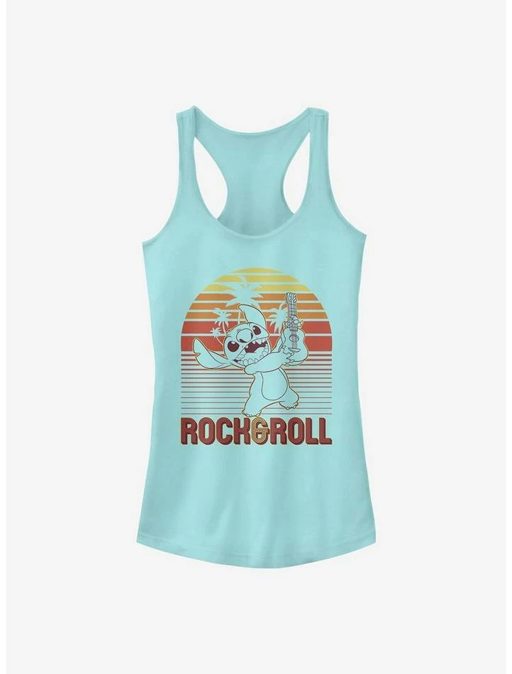 Best Pirce ⭐ Disney Lilo & Stitch Rock And Roll Stitch 👧 Girls Tank 🔥