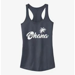 Brand new 😉 Disney Lilo & Stitch Sillhouette Ohana 👧 Girls Tank 🔔