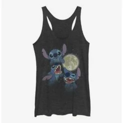 Discount 🥰 Disney Lilo & Stitch Three Stitch Moon 👧 Girls Tank 😍