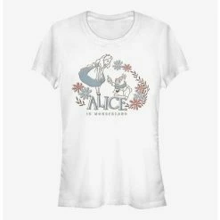 New 🥰 Disney Alice In Wonderland Alice And Rabbit 👧 Girls T-Shirt ✔️
