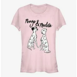 Best Sale 🔥 Disney 101 Dalmatians Pongo And Perdita 👧 Girls T-Shirt 😉