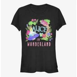 Deals 😉 Disney Alice In Wonderland Neon Alice 👧 Girls T-Shirt 👏