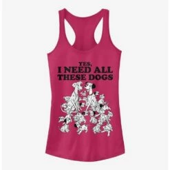 Deals 🎉 Disney 101 Dalmatians All These 🦮 Dogs 👧 Girls Tank ⭐