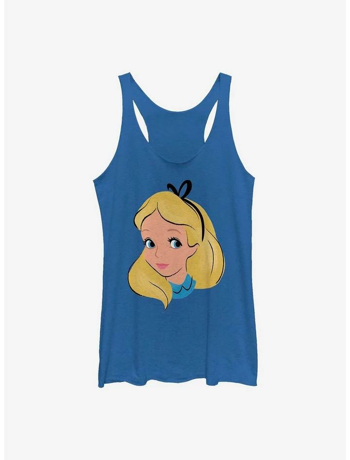 New 😉 Disney Alice In Wonderland Big Face 👧 Girls Tank 😉