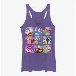 New 🛒 Disney Alice In Wonderland Wonder Art Blocks 👧 Girls Tank 💯