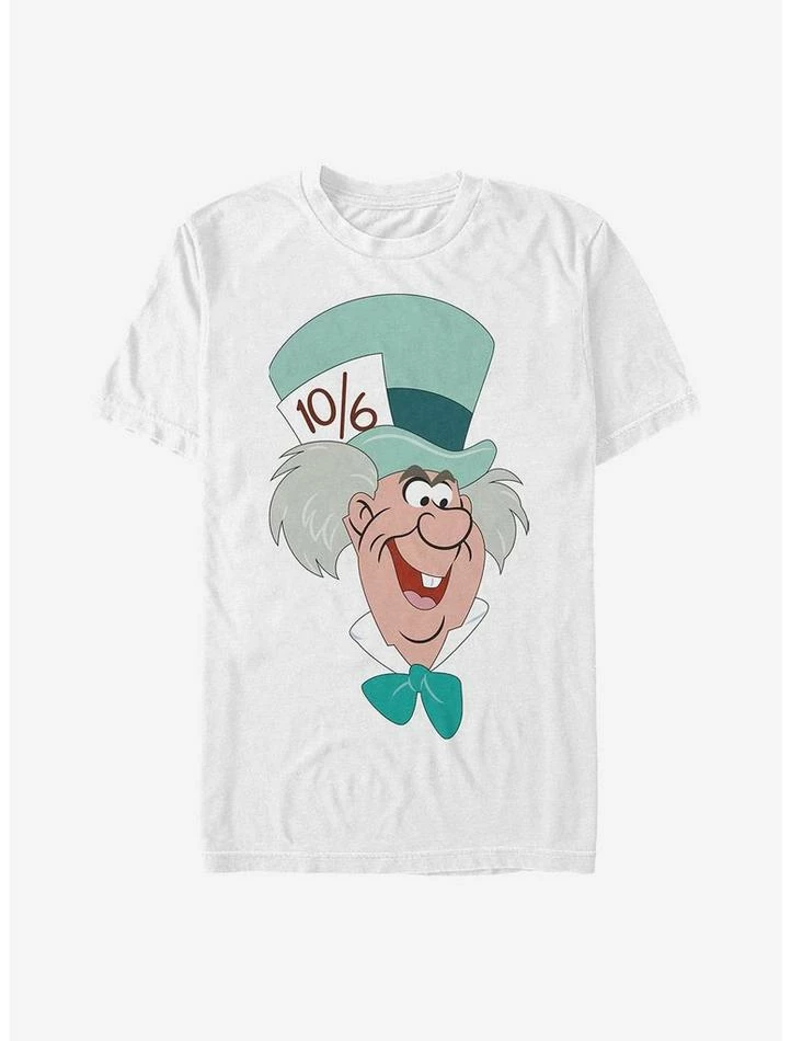 Cheap ๐ Disney Alice In Wonderland Mad Hatter Big Face T-Shirt ๐ฅ