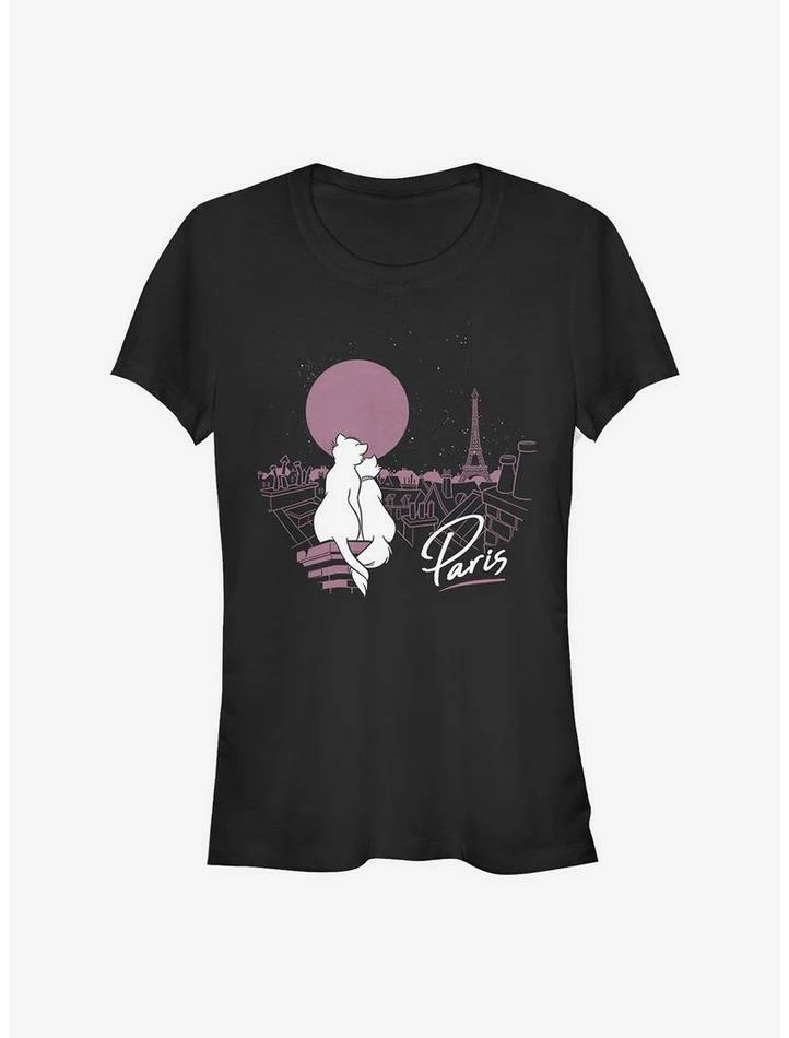 Best Sale ๐ฅ Disney The Aristocats Together In Paris ๐ง Girls T-Shirt ๐ฅฐ - Image 2