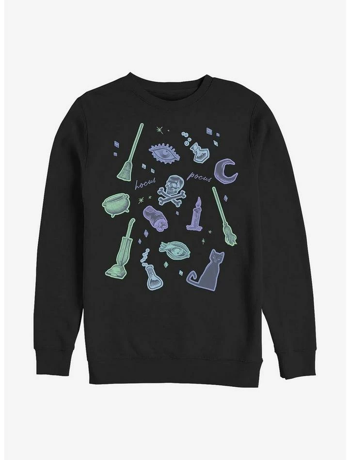 Promo 🤩 Disney Hocus Pocus Spooky Jumble Crew Sweatshirt 🎁