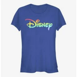 Buy 👏 Disney Classic Rainbow Fill Logo 👧 Girls T-Shirt 🔥