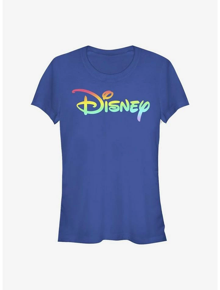 Buy 👏 Disney Classic Rainbow Fill Logo 👧 Girls T-Shirt 🔥