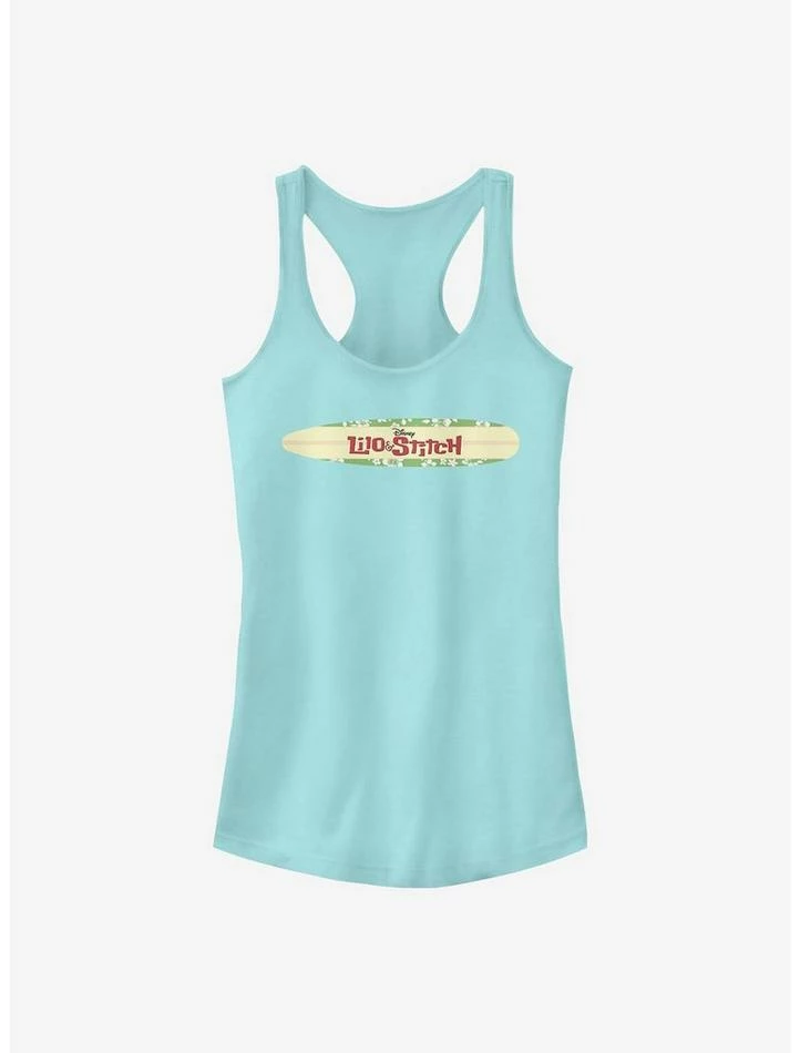Promo ๐ Disney Lilo & Stitch Surfboard Logo ๐ง Girls Tank ๐