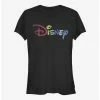 Best deal 😀 Disney Classic Multicolor Disney Logo 👧 Girls T-Shirt ⌛