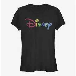 Best deal 😀 Disney Classic Multicolor Disney Logo 👧 Girls T-Shirt ⌛