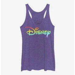 Buy 🔔 Disney Classic Logo Rainbow Fill 👧 Girls Tank ✔️