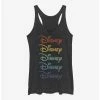 Promo 👍 Disney Classic Rainbow Stacked Logo 👧 Girls Tank 🔥