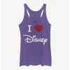 New 😀 Disney Classic I Heart Disney Logo 👧 Girls Tank 🌟