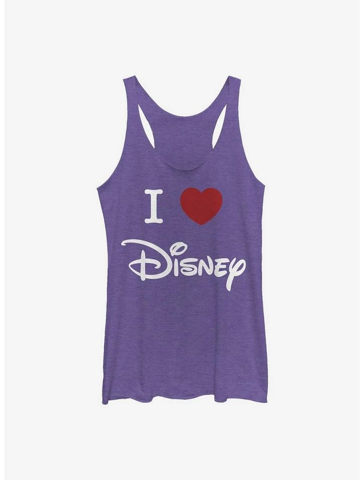 New 😀 Disney Classic I Heart Disney Logo 👧 Girls Tank 🌟