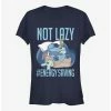 New 🧨 Disney Lilo & Stitch Lazy Energy 👧 Girls T-Shirt ✔️