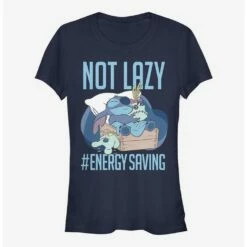 New 🧨 Disney Lilo & Stitch Lazy Energy 👧 Girls T-Shirt ✔️