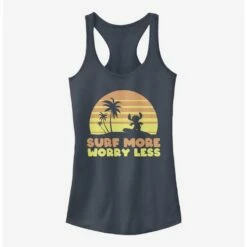 Buy 🤩 Disney Lilo & Stitch Surf More Worry Less 👧 Girls Tank ✔️