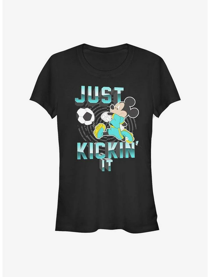 Promo ❤️ Disney Mickey Mouse Kickin' It 👧 Girls T-Shirt 👏