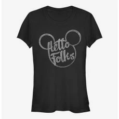 Budget ⌛ Disney Mickey Mouse Hello Folks 👧 Girls T-Shirt 🥰