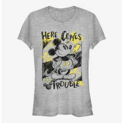 Hot Sale ⭐ Disney Mickey Mouse Trouble Comes 👧 Girls T-Shirt 😀