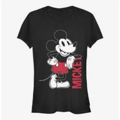 Outlet 🥰 Disney Mickey Mouse Mickey Leaning 👧 Girls T-Shirt ⌛