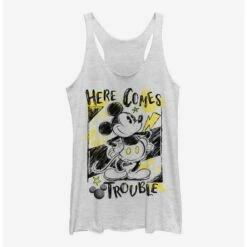 Budget 🛒 Disney Mickey Mouse Trouble Comes 👧 Girls Tank 🛒