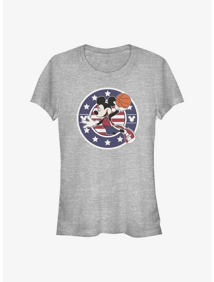 Hot Sale ๐ Disney Mickey Mouse ๐ Basketball Americana ๐ง Girls T-Shirt โ